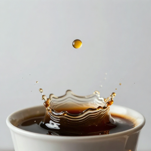 OrbitQuant W4A4 (Z-Image): high-speed macro shot of a water drop